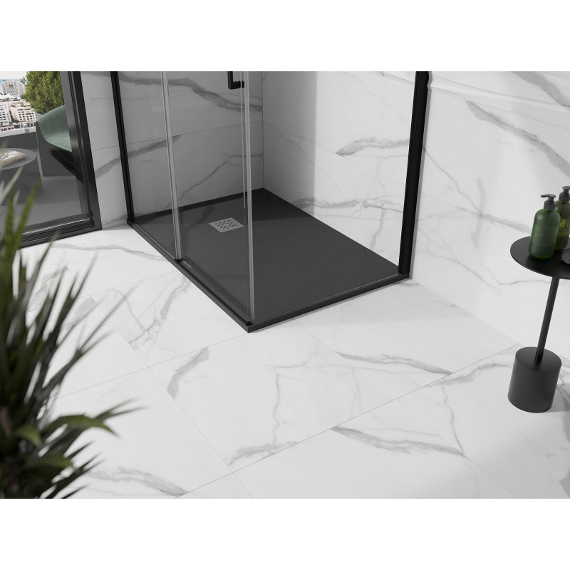 Mexen Stone+ композитен правоъгълен душов подложка 110 x 90 см, антрацит - 44719011