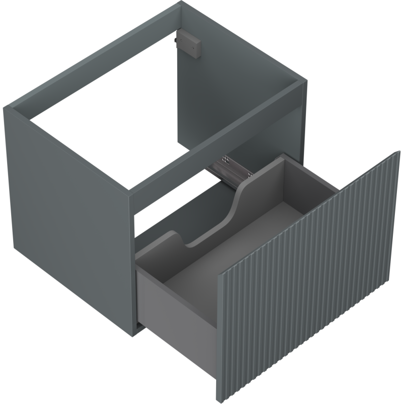 Mexen Rivel шкаф за баня под мивка 60 см, 1 чекмедже, релефен, графит мат - 91A20-06047-1-BF66