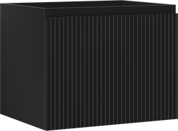 Mexen Rivel шкаф за баня под умивалник 60 см, 1 чекмедже, оребрена, черна мат - 91A20-06047-1-BF71