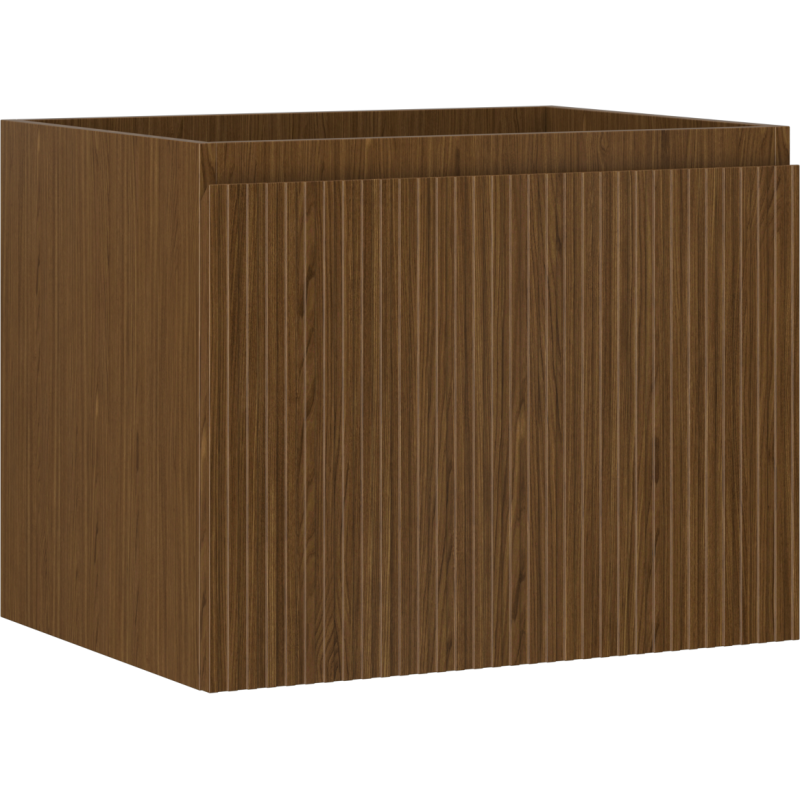 Mexen Rivel шкаф за баня под мивка 60 см, 1 чекмедже, оребрена, орех - 91A20-06047-1-BF86