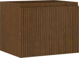 Mexen Rivel шкаф за баня под мивка 60 см, 1 чекмедже, оребрена, орех - 91A20-06047-1-BF86