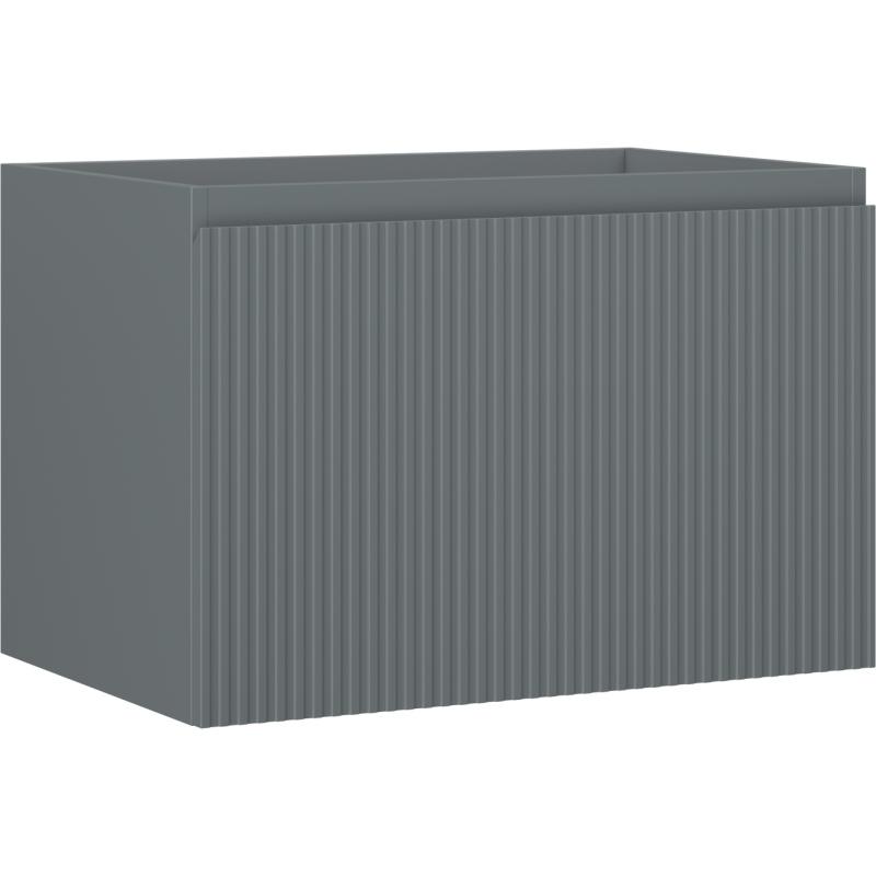 Mexen Rivel шкаф за баня 70 см, 1 чекмедже, оребрен, графит мат - 91A20-07047-1-BF66