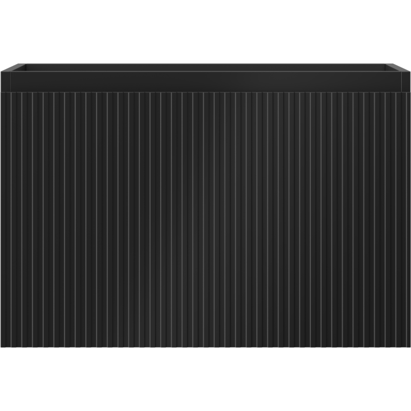 Mexen Rivel шкаф за баня с мивка 70 см, 1 чекмедже, оребрен, черен мат