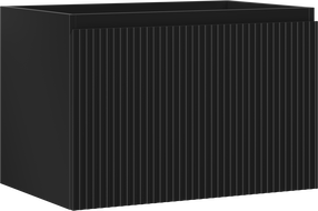 Mexen Rivel шкаф за баня с мивка 70 см, 1 чекмедже, оребрен, черен мат