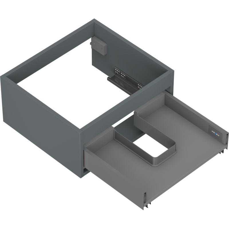 Mexen Box-A корпус за шкаф под мивка 50 см, 1 чекмедже, матов графит