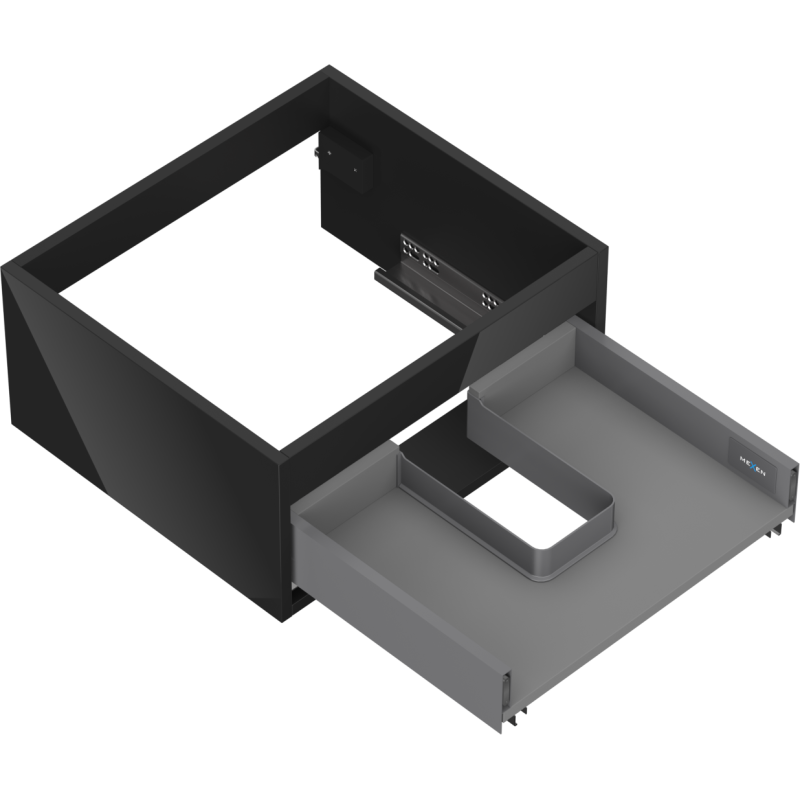 Mexen Box-A корпус за шкаф под мивка 50 см, 1 чекмедже, черен гланц - 91AX0-0500-235-1-70