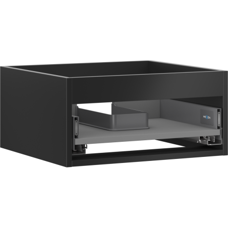 Mexen Box-A корпус шкафче за мивка 50 см, 1 чекмедже, черен мат - 91AX0-0500-235-1-71