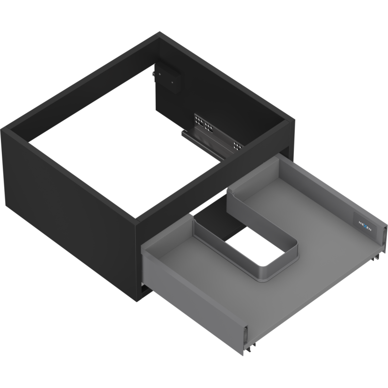 Mexen Box-A корпус шкафче за мивка 50 см, 1 чекмедже, черен мат - 91AX0-0500-235-1-71