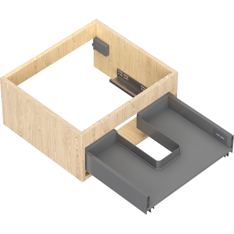 Mexen Box-A корпус на шкаф под умивалник 50 см, 1 чекмедже, дъб - 91AX0-0500-235-1-81