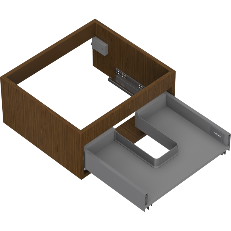 Mexen Box-A корпус за шкафче под мивка 50 см, 1 чекмедже, орех - 91AX0-0500-235-1-86