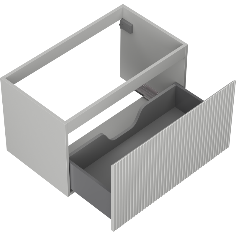 Mexen Rivel шкафче под мивка 80 см, 1 чекмедже, оребрено, сив мат - 91A20-08047-1-BF62