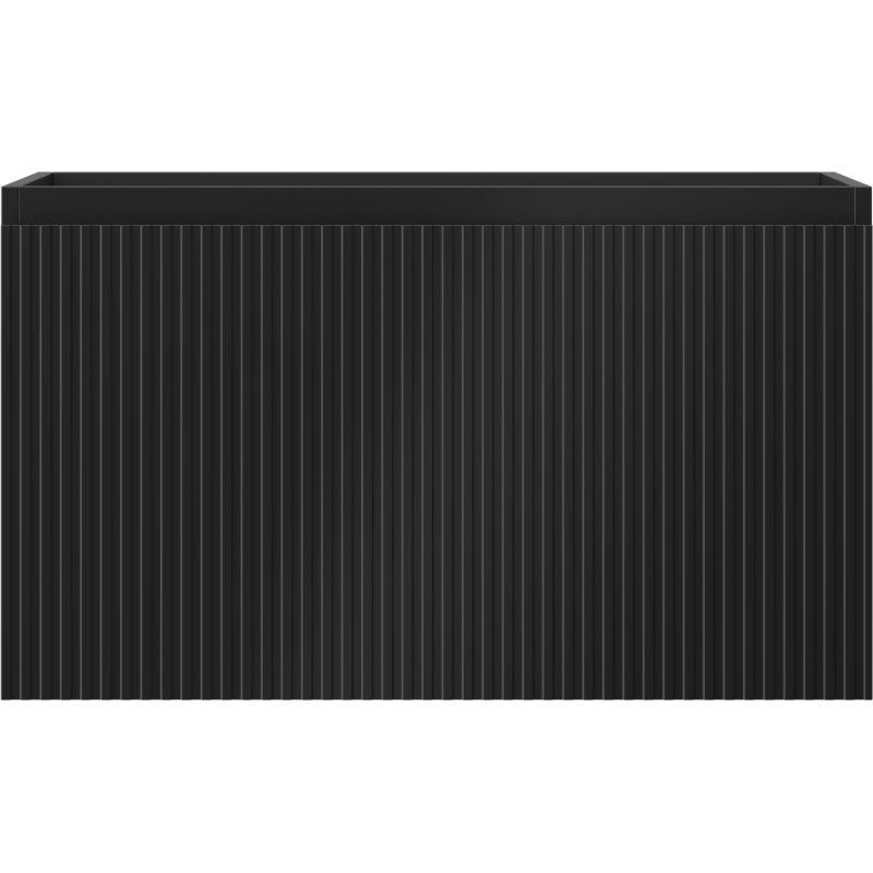 Mexen Rivel шкаф за баня под мивка 80 см, 1 чекмедже, оребрен, черен мат