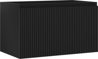 Mexen Rivel шкаф за баня под мивка 80 см, 1 чекмедже, оребрен, черен мат