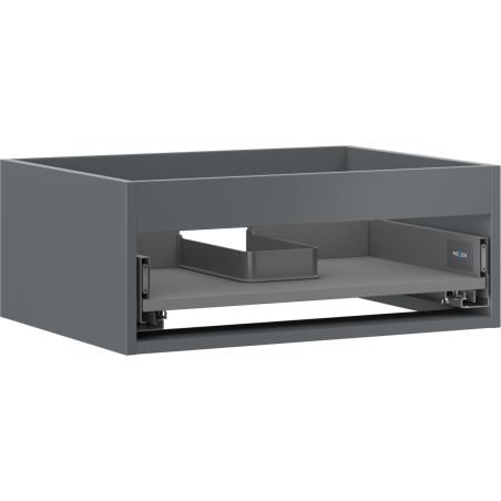 Mexen Box-A корпус на шкафче под мивка 60 см, 1 чекмедже, мат графит - 91AX0-0600-235-1-66