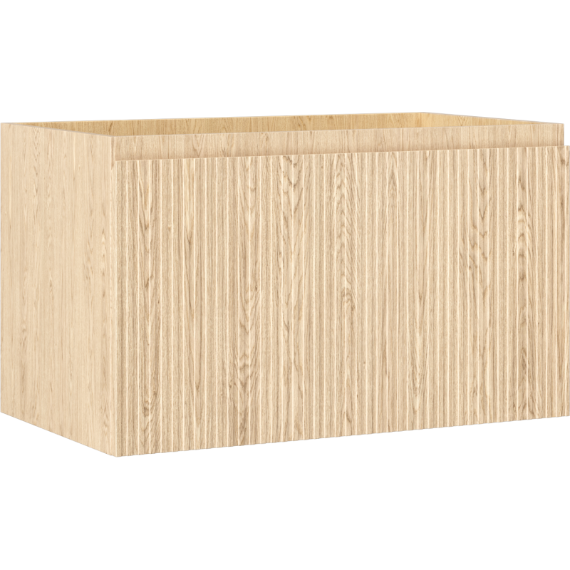 Mexen Rivel баня шкаф под умивалник 80 см, 1 чекмедже, оребрен, дъб - 91A20-08047-1-BF81