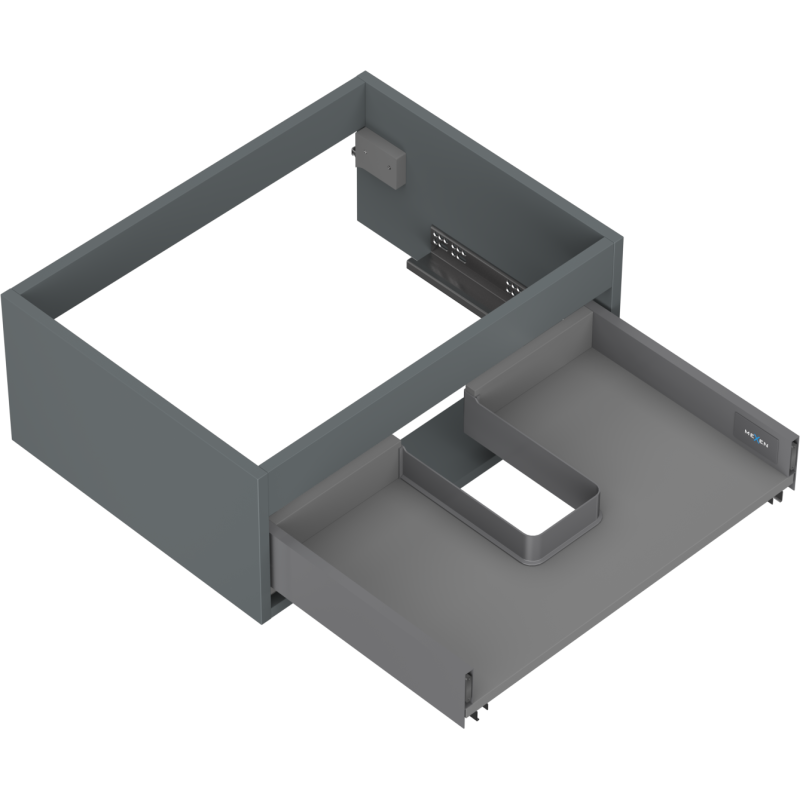 Mexen Box-A корпус на шкафче под мивка 60 см, 1 чекмедже, мат графит - 91AX0-0600-235-1-66
