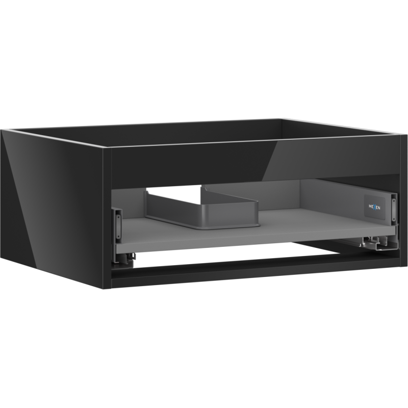 Mexen Box-A корпус на шкафче за мивка 60 см, 1 чекмедже, черен гланц