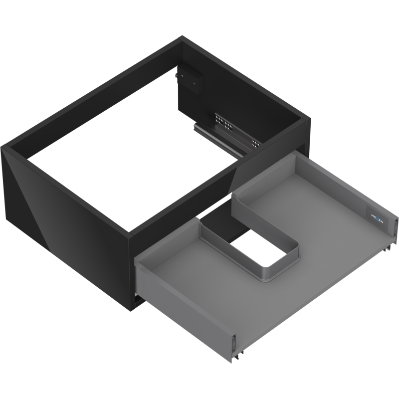 Mexen Box-A корпус на шкафче за мивка 60 см, 1 чекмедже, черен гланц