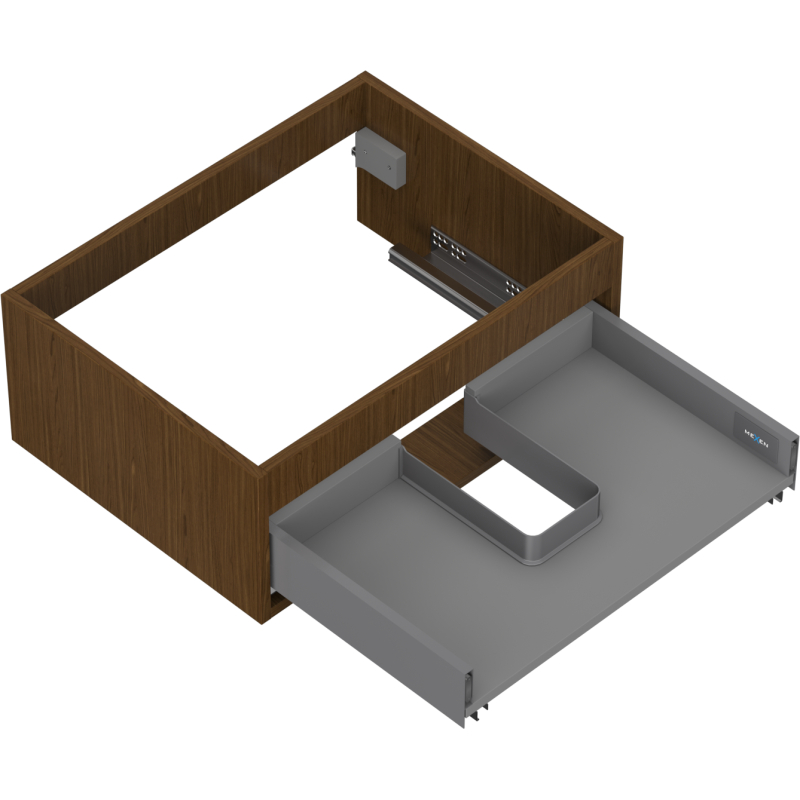 Mexen Box-A корпус на шкафче за мивка 60 см, 1 чекмедже, орех - 91AX0-0600-235-1-86
