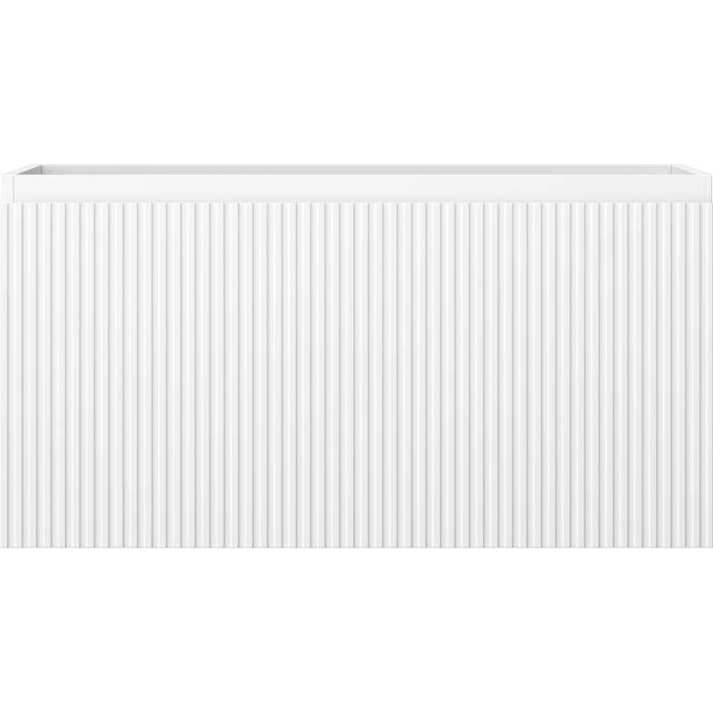 Mexen Rivel шкаф за баня под мивка 90 см, 1 чекмедже, набразден, бял мат - 91A20-09047-1-BF01