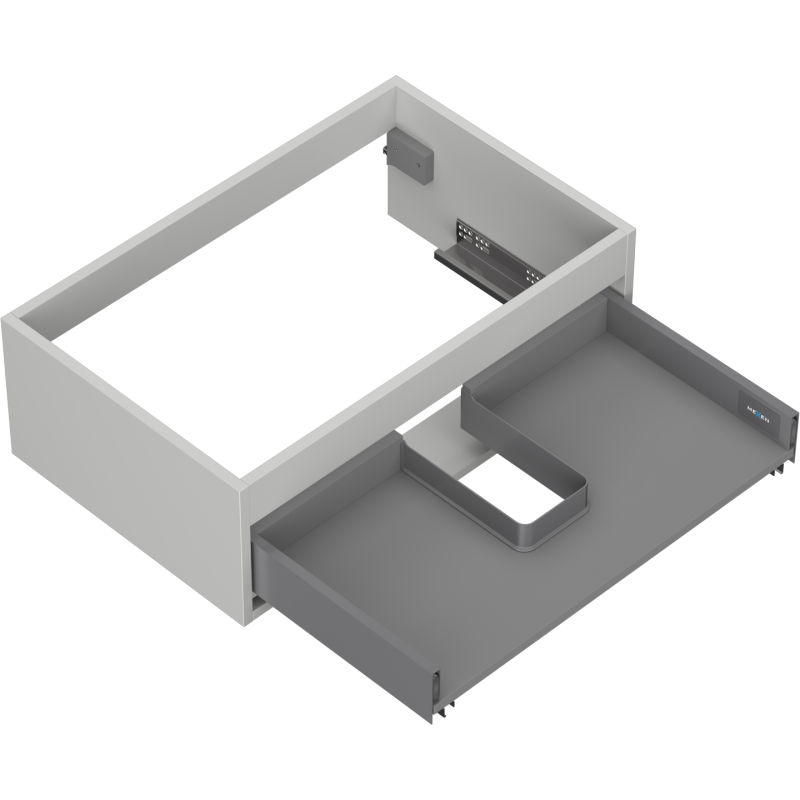 Mexen Box-A корпус на шкаф за мивка 70 см, 1 чекмедже, сив мат - 91AX0-0700-235-1-62