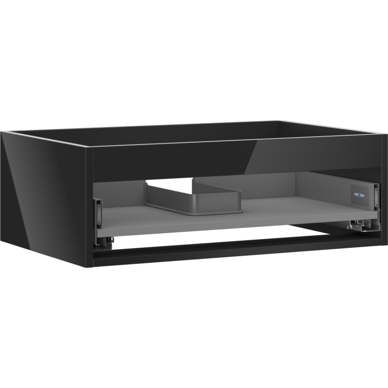 Корпус за шкафа Mexen Box-A под мивка 70 см, 1 чекмедже, черен гланц - 91AX0-0700-235-1-70