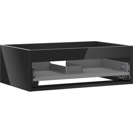 Mexen Box-A корпус шкаф под умивалник 70 см, 1 чекмедже, черен гланц - 91AX0-0700-235-1-70