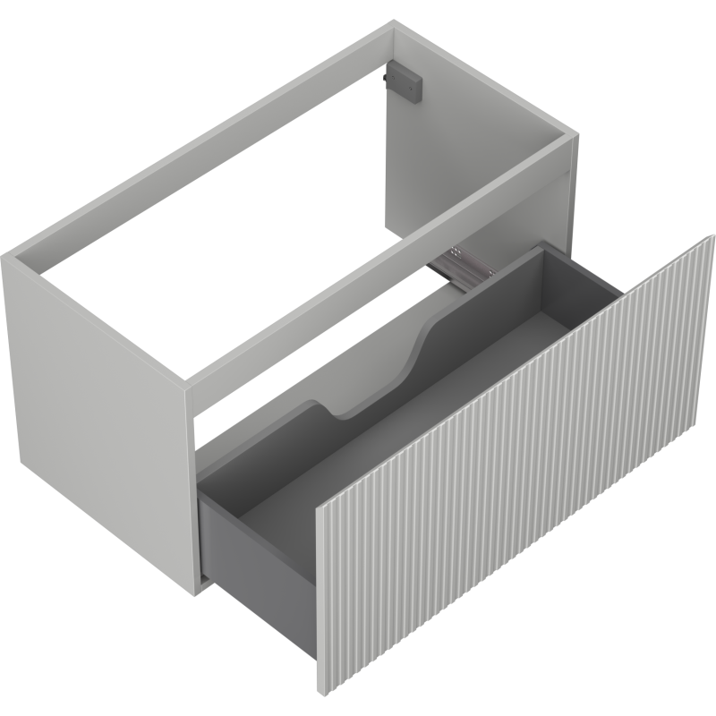 Mexen Rivel шкаф за баня под мивка 90 см, 1 чекмедже, рифеловано, сив мат - 91A20-09047-1-BF62