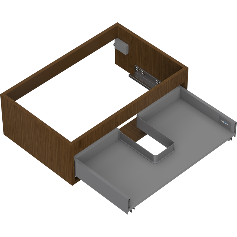 Mexen Box-A корпус на шкаф под мивка 70 см, 1 чекмедже, орех - 91AX0-0700-235-1-86