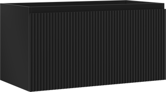 Мексен Rivel шкаф за баня под умивалник 90 cm, 1 чекмедже, рифелован, черен мат - 91A20-09047-1-BF71