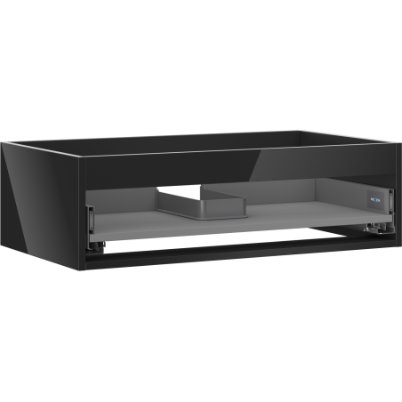 Mexen Box-A корпус шкафче за мивка 80 см, 1 чекмедже, черен гланц - 91AX0-0800-235-1-70