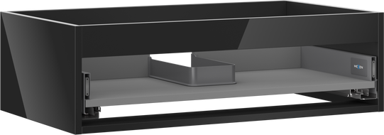 Mexen Box-A корпус шкафче за мивка 80 см, 1 чекмедже, черен гланц - 91AX0-0800-235-1-70