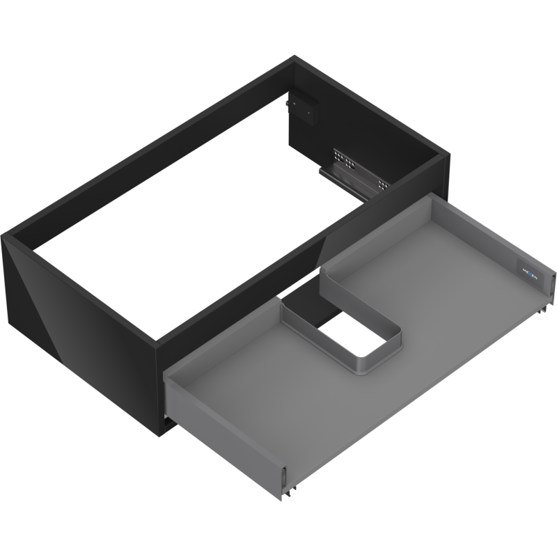Mexen Box-A корпус за шкаф под умивалник 80 см, 1 чекмедже, черен гланц - 91AX0-0800-235-1-70