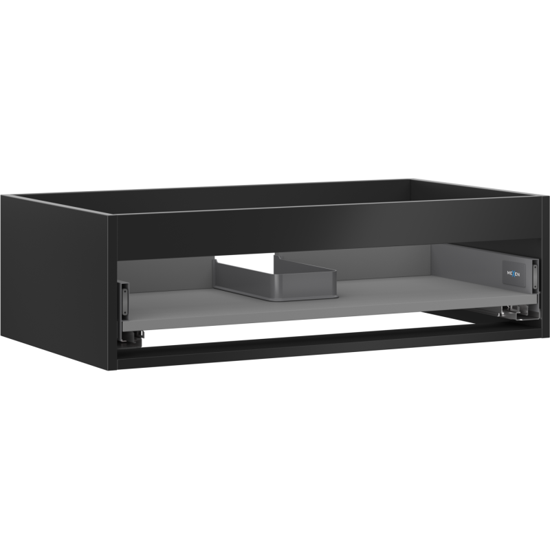 Mexen Box-A корпус на шкафче за мивка 80 см, 1 чекмедже, черен мат - 91AX0-0800-235-1-71