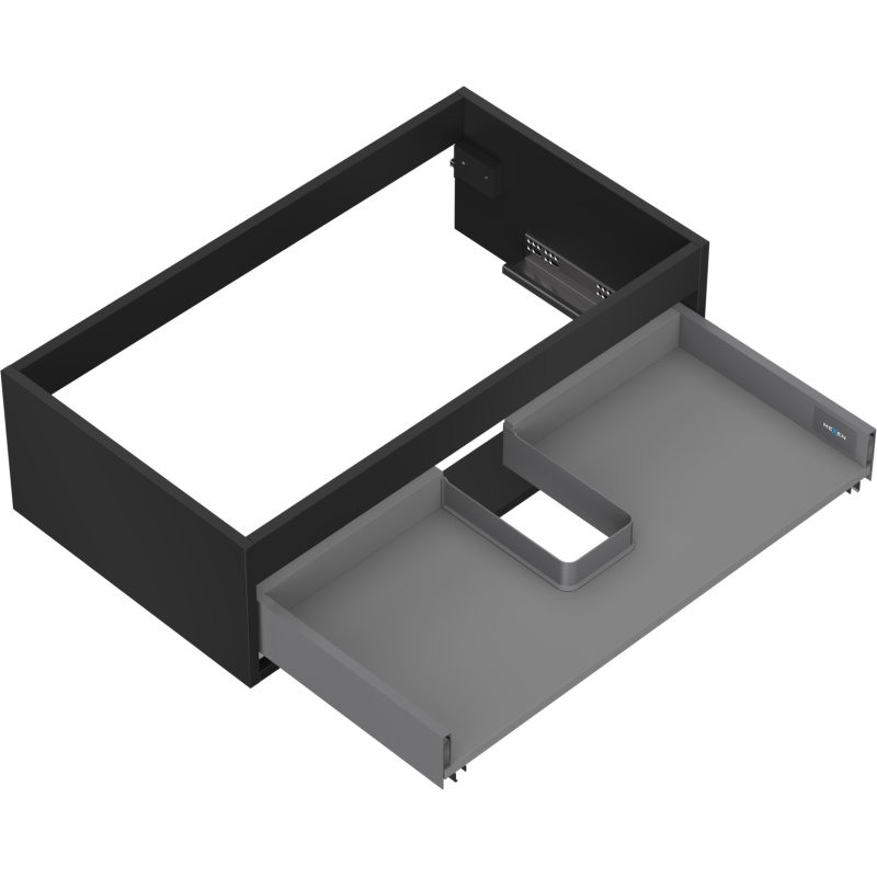 Mexen Box-A корпус на шкафче за мивка 80 см, 1 чекмедже, черен мат - 91AX0-0800-235-1-71
