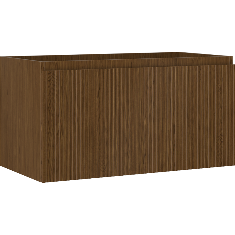 Mexen Rivel шкаф за баня под мивка 90 см, 1 чекмедже, рифлен, орех - 91A20-09047-1-BF86