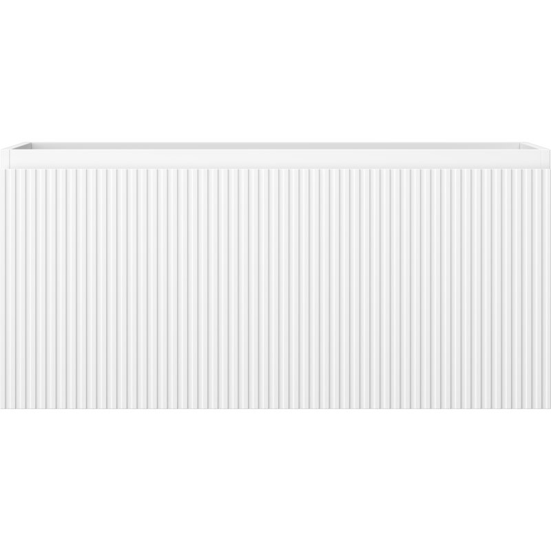 Mexen Rivel шкаф за баня под мивка 100 см, 1 чекмедже, оребрен, бял мат - 91A20-10047-1-BF01