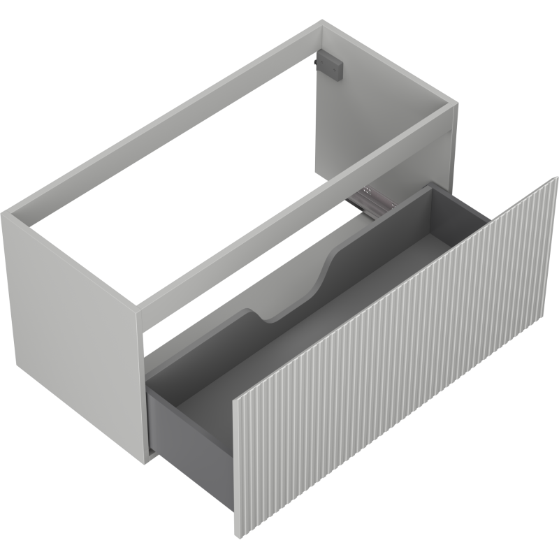 Mexen Rivel мебели за баня 100 см, 1 чекмедже, релефна, сива мат - 91A20-10047-1-BF62