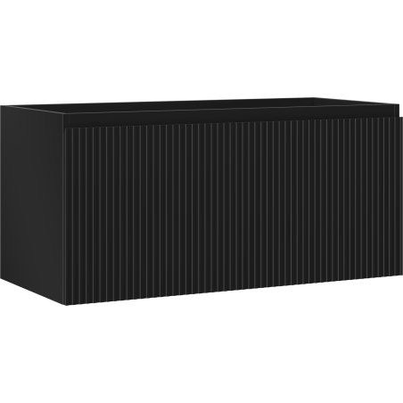 Mexen Rivel шкаф за баня за мивка 100 см, 1 чекмедже, рифлено, черно мат - 91A20-10047-1-BF71