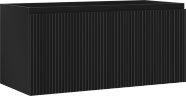 Mexen Rivel шкаф за баня за мивка 100 см, 1 чекмедже, рифлено, черно мат - 91A20-10047-1-BF71