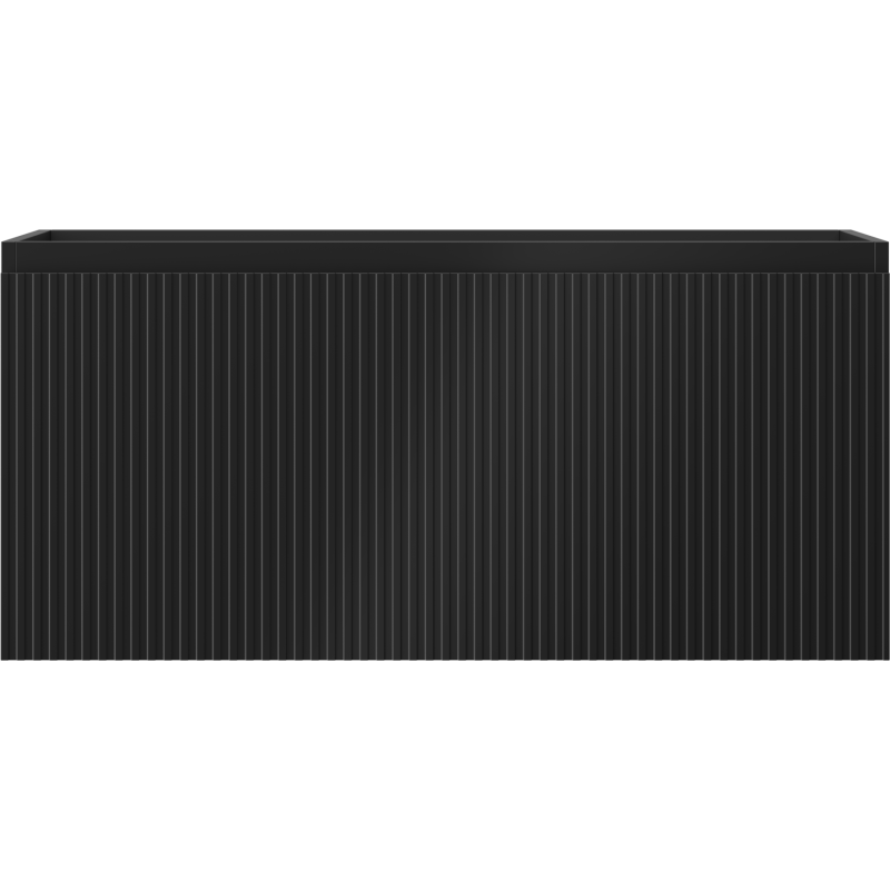 Mexen Rivel шкаф за баня за мивка 100 см, 1 чекмедже, рифлено, черно мат - 91A20-10047-1-BF71