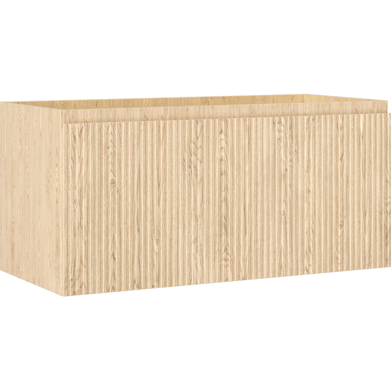 Mexen Rivel шкаф за баня под мивка 100 см, 1 чекмедже, оребрен, дъб - 91A20-10047-1-BF81