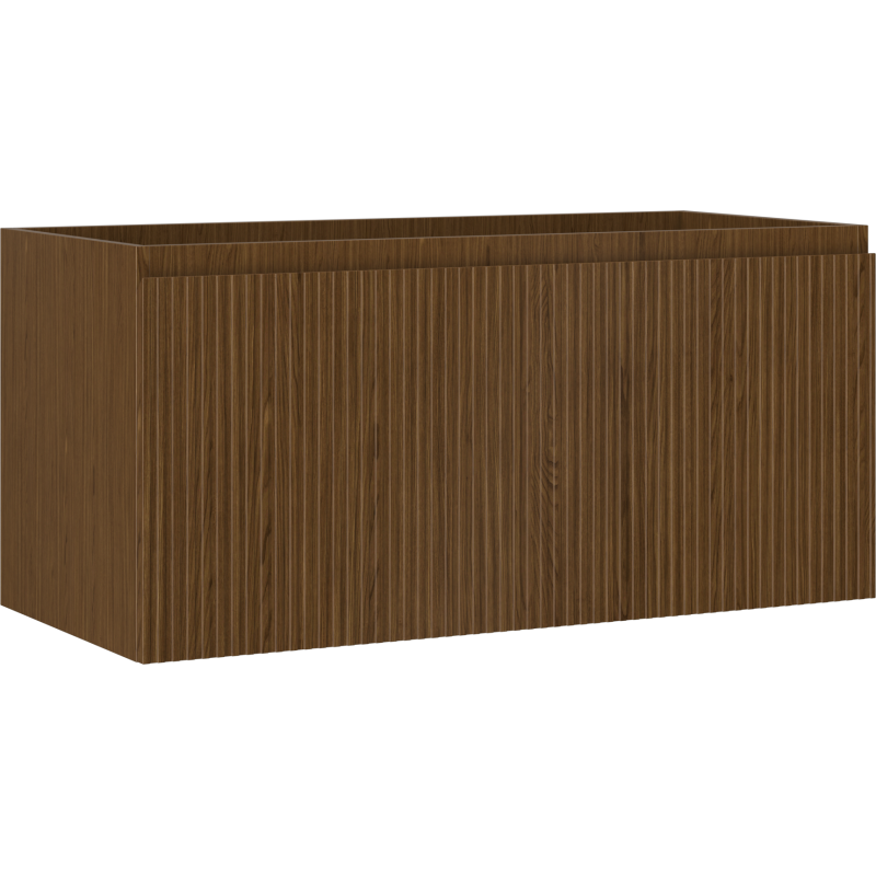Mexen Rivel шкаф за баня за мивка 100 см, 1 чекмедже, рифлено, орех - 91A20-10047-1-BF86