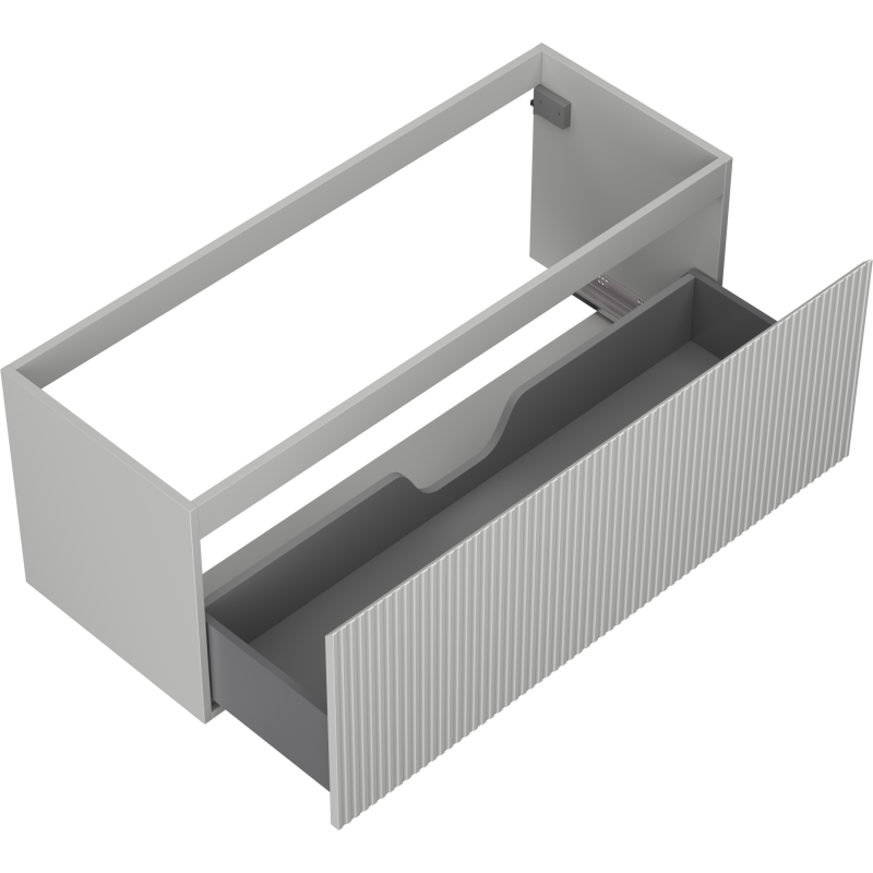 Mexen Rivel шкаф за баня под мивка 120 см, 1 чекмедже, гофриран, сив мат - 91A20-12047-1-BF62