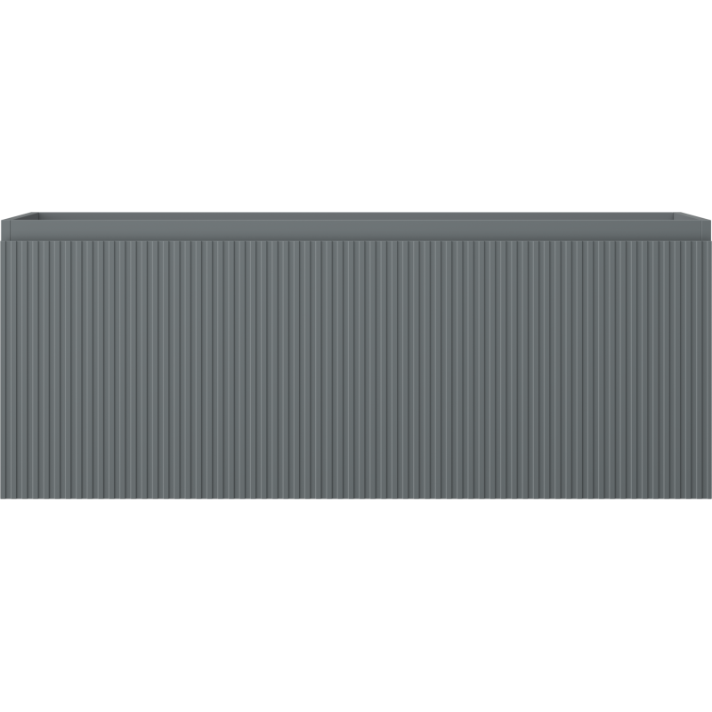 Mexen Rivel шкафче за баня под мивка 120 см, 1 чекмедже, оребрено, графит мат