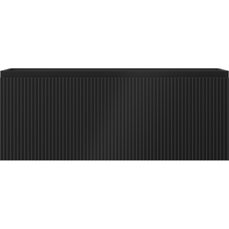 Mexen Rivel шкаф за баня под мивка 120 см, 1 чекмедже, оребрен, черен мат