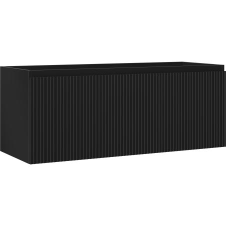 Mexen Rivel шкаф за баня под мивка 120 см, 1 чекмедже, оребрен, черен мат