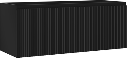 Mexen Rivel шкаф за баня под мивка 120 см, 1 чекмедже, оребрен, черен мат