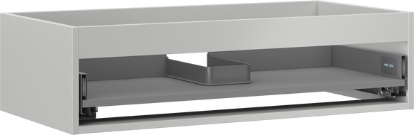 Корпус на шкаф Mexen Box-A 90 см, 1 чекмедже, сив мат - 91AX0-0900-235-1-62