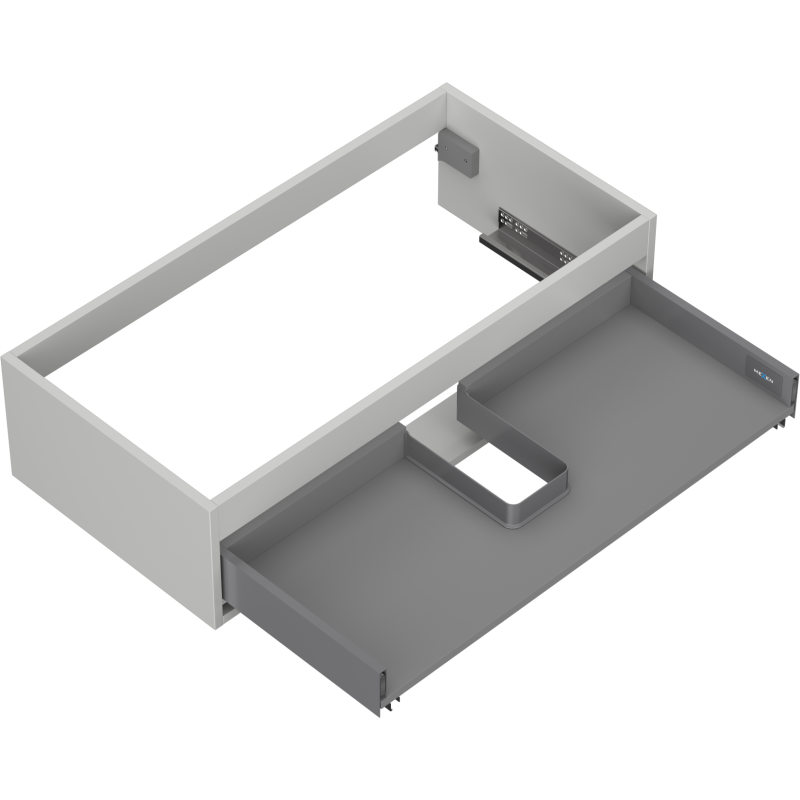 Mexen Box-A корпус на шкаф под умивалник 90 см, 1 чекмедже, сив мат - 91AX0-0900-235-1-62